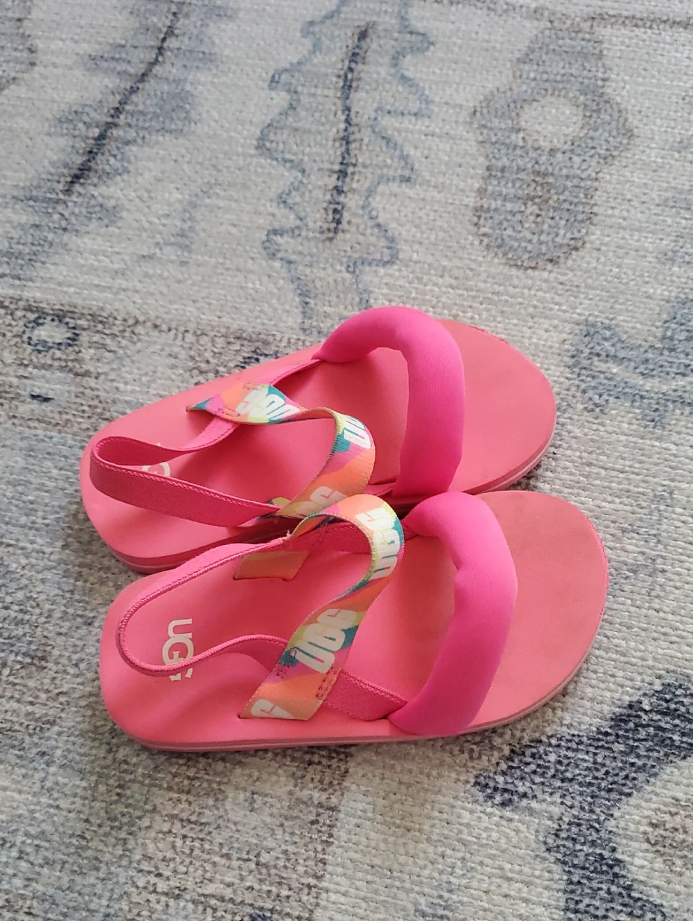 UGG Zuma Sling Baby Girls Sandals Taffy Pink Sz6/7